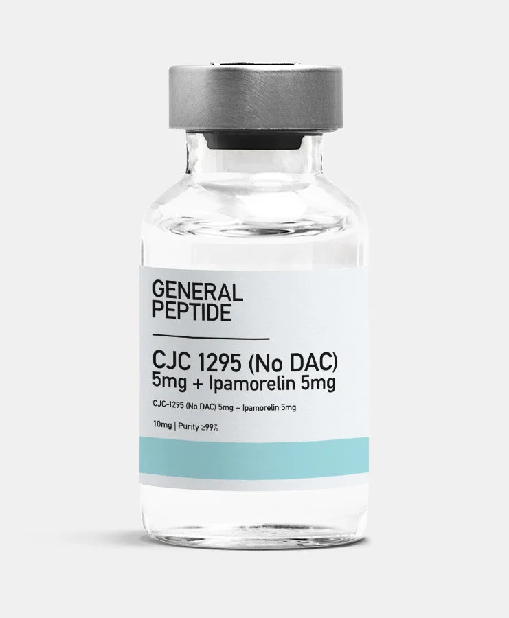 Buy CJC-1295 No DAC + Ipamorelin 5mg + 5mg peptide blend vial – ≥99% purity, USA lab tested | General Peptide